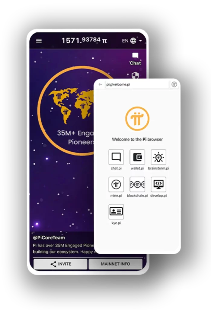 Pi mobile app preview